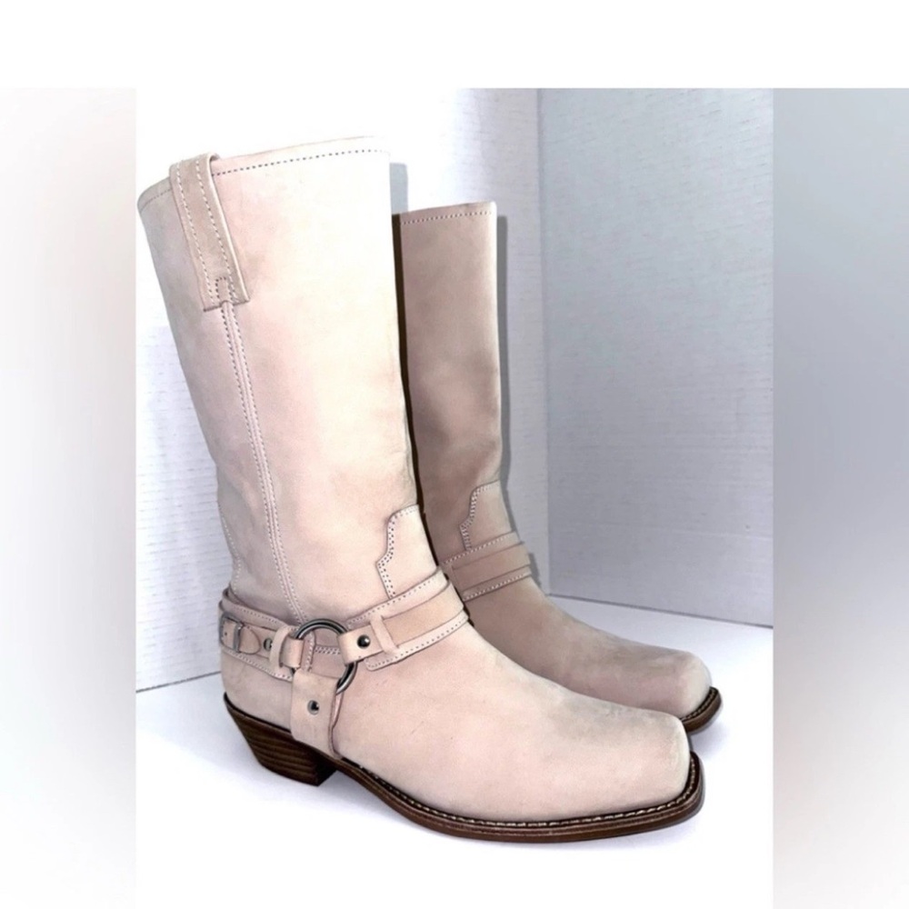 Jeffrey Campbell Waylon Ivory Nubuck Tall Boots 9.5